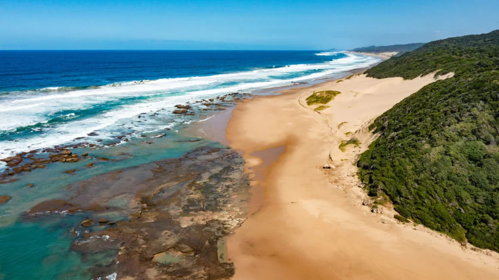 Mabibi beach and the Indian Ocean beside Thonga Beach Lodge