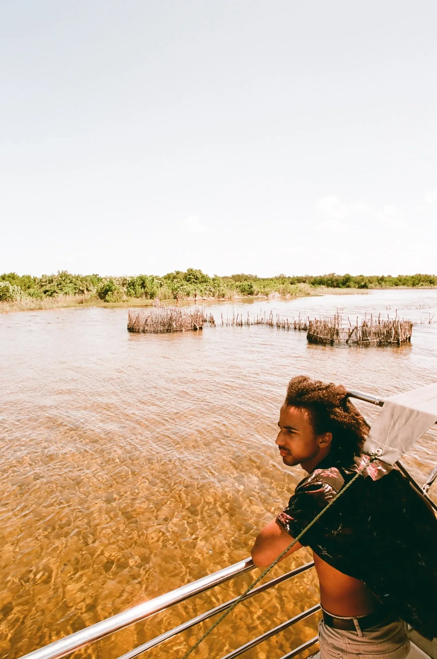 Traditional fish traps in the Kosi lake system